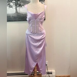 ASOS Lilac Satin Wrap Dress Size 12
